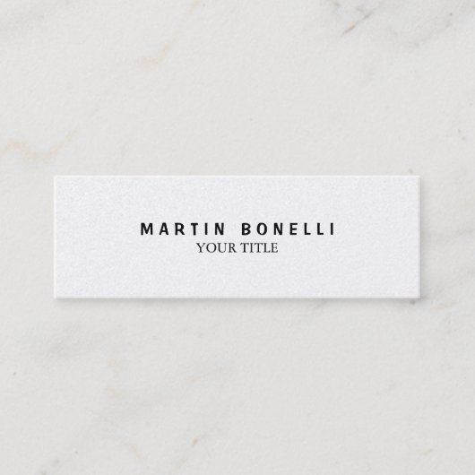 Schlichter Slim Beruflich modern Mini Visitenkarte (Vorderseite)