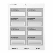 Schlichter Text, Grau-Business-Versand (Vorne)