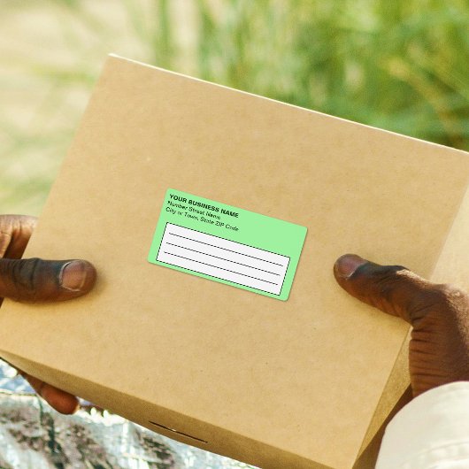 Schlichter Text, hellgrünes Firmensiegel