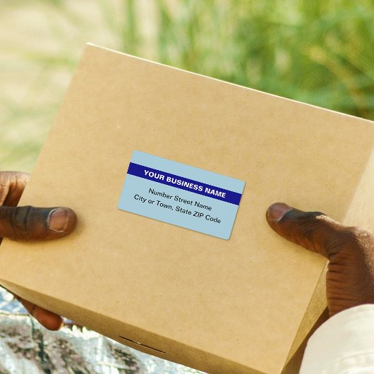 Schlichter Text mit hellblauer Auslieferung