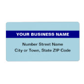 Schlichter Text mit hellblauer Auslieferung (Vorne)