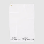 Schlichter Text Personalisiert Golfer Erstellen Si Golfhandtuch (Vorderseite)