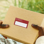 Schlichter Text - Red Business Shipping-Label