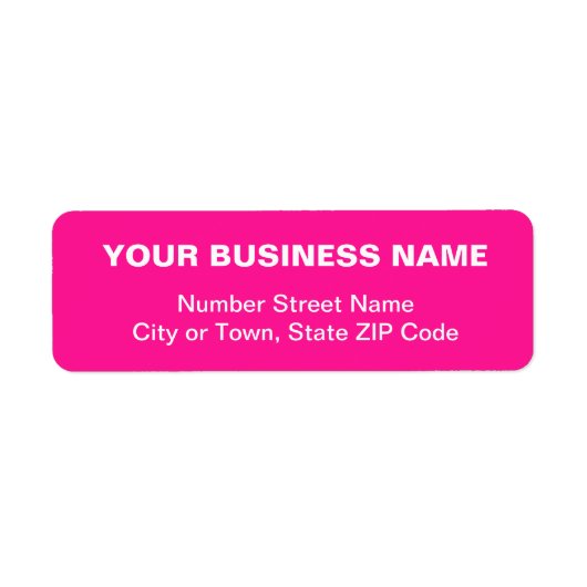 Schlichter Text Rosa Rücksendeadresse (Vorne)