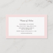 Schlichter und einfacher hellrosa Monogram Makeust Visitenkarte (Rückseite)