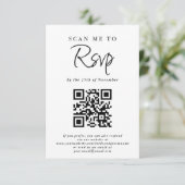 Schlichter und einfacher Lässiger Hochzeitsszenari RSVP Karte (Stehend Vorderseite)