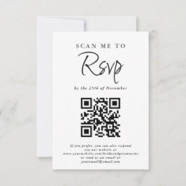 Schlichter und einfacher Lässiger Hochzeitsszenari RSVP Karte