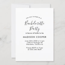 schlichter und eleganter Junggeselinnen-Abschied