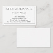 Schlichter und moderner Barrister für Anwaltskanzl Visitenkarte (Vorne/Hinten)