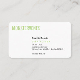 Schlichter Veranstaltungsplaner Visitenkarte