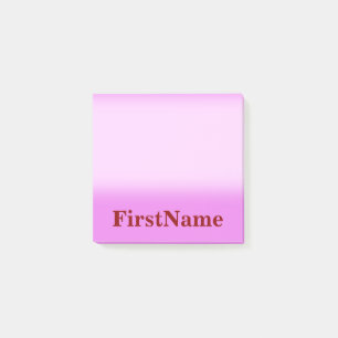 Schlichter Violetthintergrund und dunkelroter Fett Post-it Klebezettel