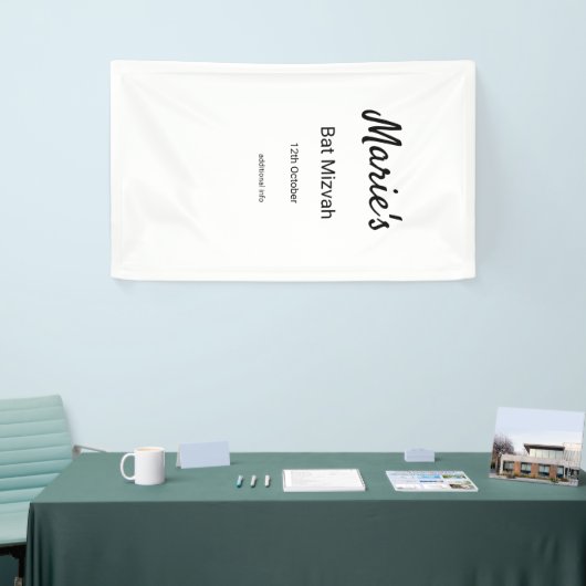 schlichter, weißer Schwarzer Klassiker Banner (Messeveranstaltung)