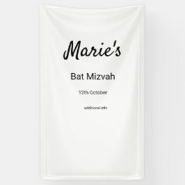 schlichter, weißer Schwarzer Klassiker Banner