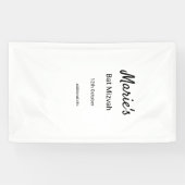 schlichter, weißer Schwarzer Klassiker Banner (Horizontal)