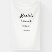 schlichter, weißer Schwarzer Klassiker Banner (Vertikal)