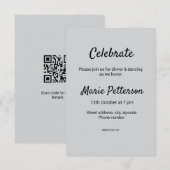 schlichter, weißer Schwarzer Klassiker Begleitkarte (Vorne/Hinten)