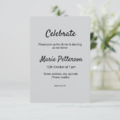 schlichter, weißer Schwarzer Klassiker Begleitkarte (Stehend Vorderseite)