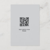 schlichter, weißer Schwarzer Klassiker Begleitkarte (Rückseite)