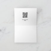 schlichter, weißer Schwarzer Klassiker Dankeskarte (Innenseite)