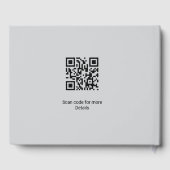 schlichter, weißer Schwarzer Klassiker Gästebuch (Rückseite)