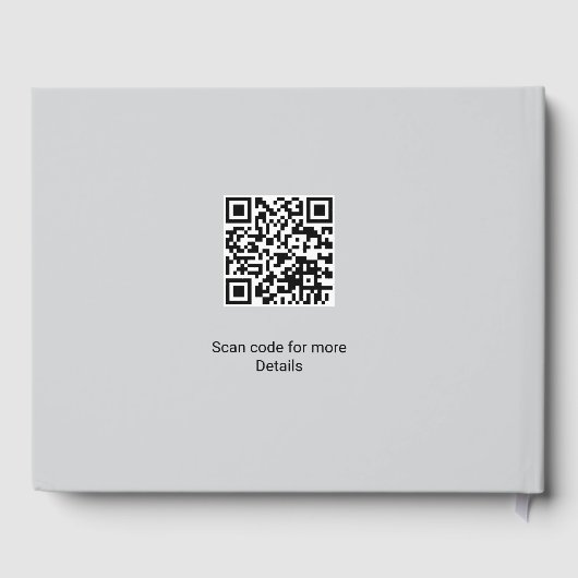 schlichter, weißer Schwarzer Klassiker Gästebuch (Rückseite)