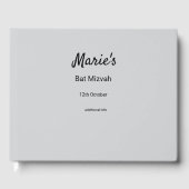 schlichter, weißer Schwarzer Klassiker Gästebuch (Vorderseite)