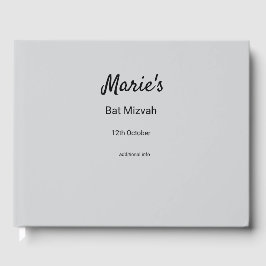 schlichter, weißer Schwarzer Klassiker Gästebuch