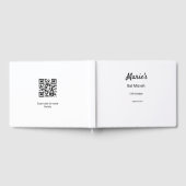 schlichter, weißer Schwarzer Klassiker Gästebuch (Voll)