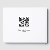 schlichter, weißer Schwarzer Klassiker Gästebuch (Rückseite)