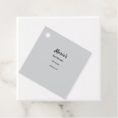 schlichter, weißer Schwarzer Klassiker Geschenkanhänger (Beispiel)