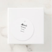 schlichter, weißer Schwarzer Klassiker Geschenkanhänger (Beispiel)