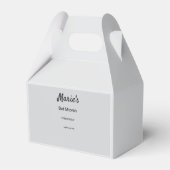 schlichter, weißer Schwarzer Klassiker Geschenkschachtel (Vorderseite)
