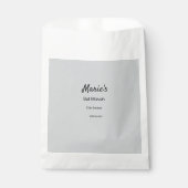 schlichter, weißer Schwarzer Klassiker Geschenktütchen (Vorderseite)