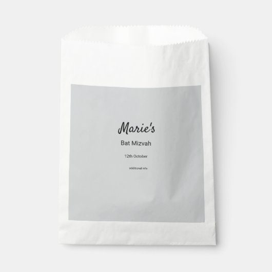 schlichter, weißer Schwarzer Klassiker Geschenktütchen (Vorderseite)