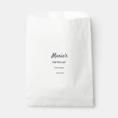 schlichter, weißer Schwarzer Klassiker Geschenktütchen (Vorderseite)