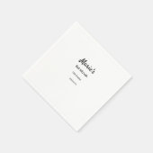 schlichter, weißer Schwarzer Klassiker Serviette (Ecke)