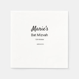 schlichter, weißer Schwarzer Klassiker Serviette