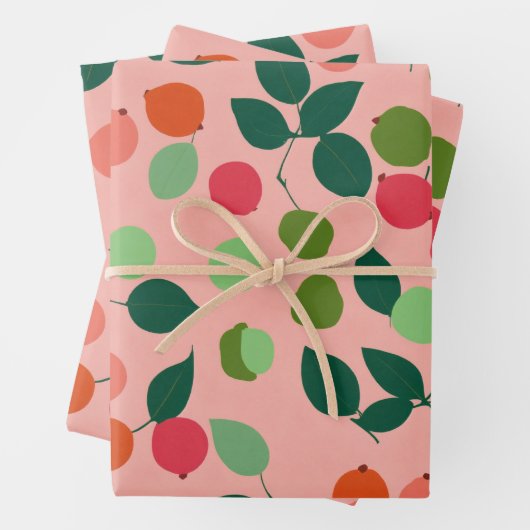 schlichter zeitgenössischer Stil. Geschenkpapier Set (Beispiel)