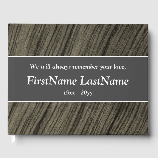 Schlichtes, angesehenes Geweckt Gästebuch (Vorderseite)