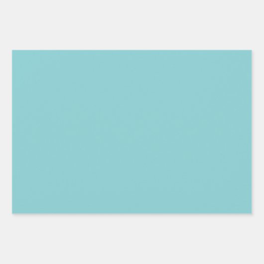 Schlichtes Aqua Splash Blau Geschenkpapier Set (Vorderseite 2)