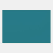 Schlichtes aquamarines dunkles karibisches Wasser Geschenkpapier Set (Vorderseite)