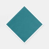 Schlichtes aquamarines dunkles karibisches Wasser Serviette (Ecke)