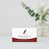 Schlichtes, benutzerdefiniertes Quill-Logo für Not Visitenkarte (Stehend Vorderseite)