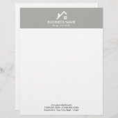 Schlichtes Beruflich-Anwesen-Agent-Logo Briefkopf (Vorne/Hinten)