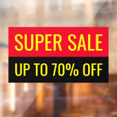 Schlichtes, Berufliches Geschäft mit Super Sale Fensteraufkleber (Blatt 2)