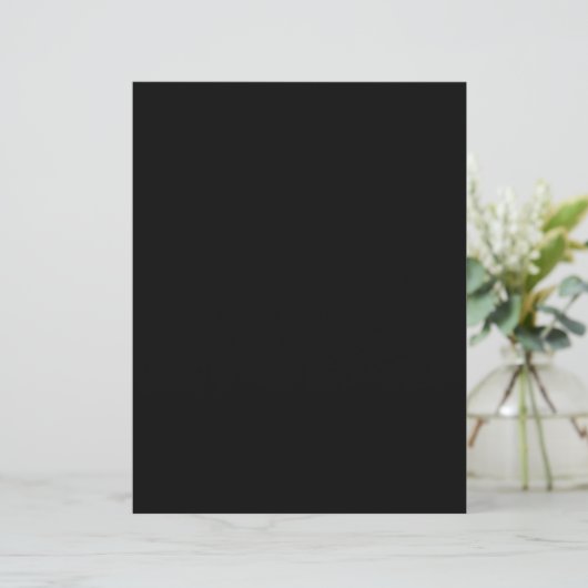Schlichtes Black 8.5" x 11" Gloss Blank Wedding Pr (Stehend Vorderseite)
