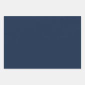 Schlichtes Blau Geschenkpapier Set (Vorderseite)