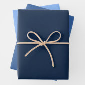 Schlichtes Blau Geschenkpapier Set (Beispiel)