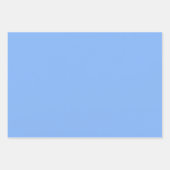 Schlichtes Blau Geschenkpapier Set (Vorderseite 3)
