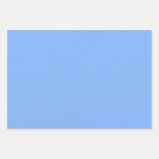 Schlichtes Blau Geschenkpapier Set (Vorderseite 3)